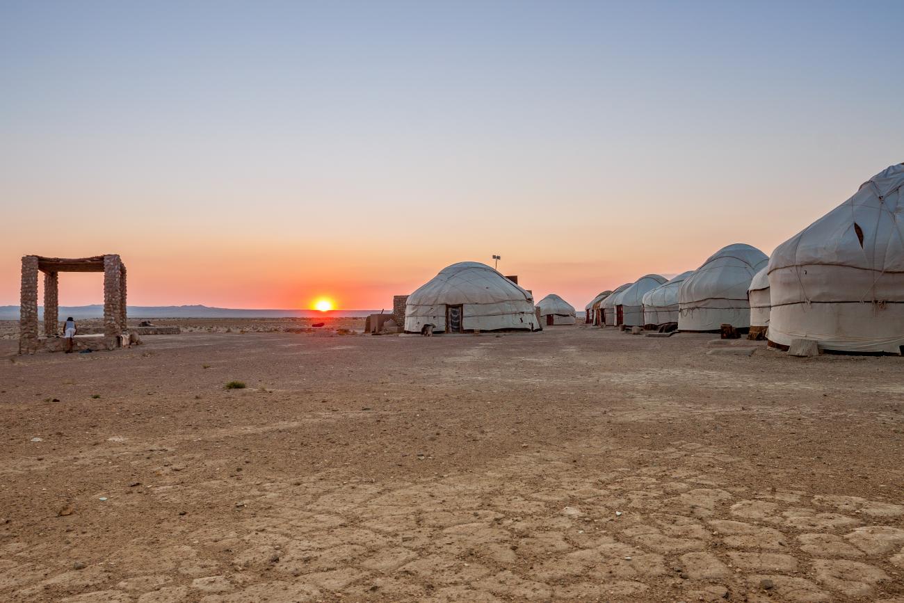 Yurt Camp In Spring